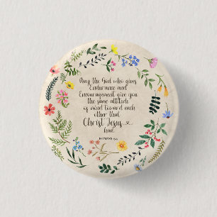 Badge Rond 2,50 Cm Image du verset biblique Romains 15:5