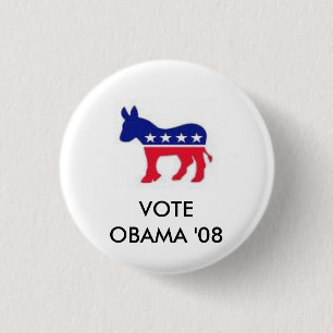 Badge Rond 2,50 Cm images, VOTE                    OBAMA '08