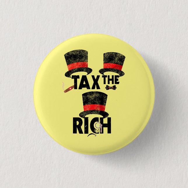 Badge Rond 2,50 Cm Impôt des riches (en détresse) (Devant)