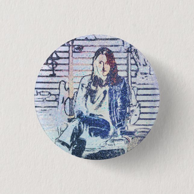 Badge Rond 2,50 Cm Impression d'art musical (Devant)