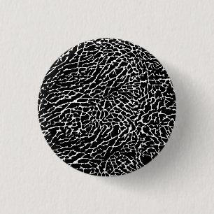 Badge Rond 2,50 Cm Impression d'éléphant noir et blanc
