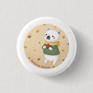 Badge Rond 2,50 Cm Impressionnant Art d'automne
