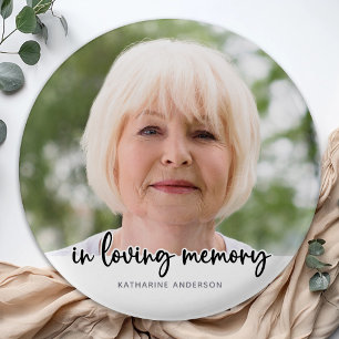 Badge Rond 2,50 Cm In Love Mémoire personnalisée Photo Funérailles co