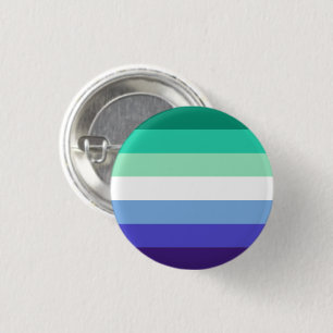 Badge Rond 2,50 Cm Indicateur de la fierté des gays (bleu et azur)