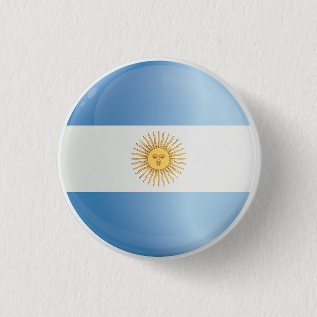 Badge Rond 2,50 Cm Indicateur d'icône argentine ronde (Devant)