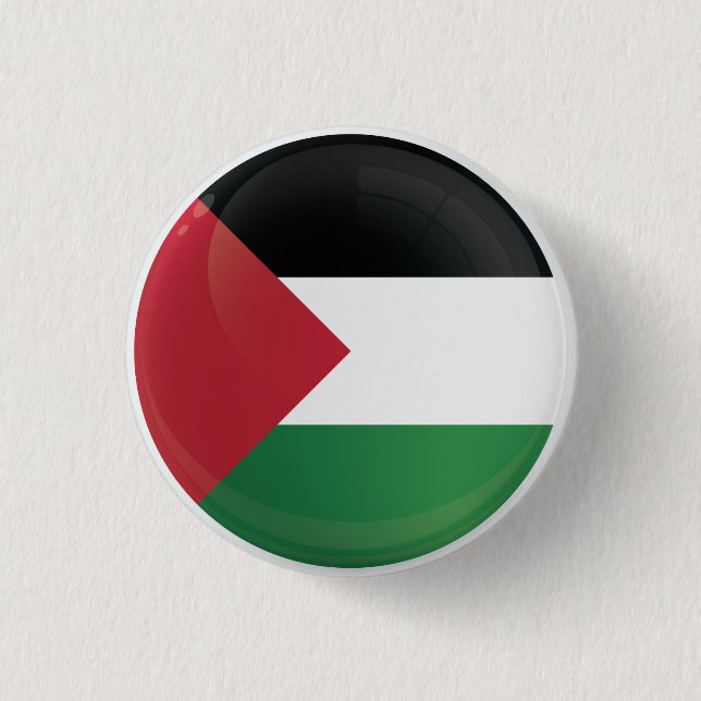 Badge Rond 2,50 Cm Indicateur d'icône ronde Palestine (Devant)
