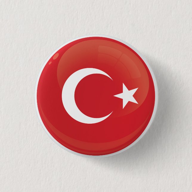 Badge Rond 2,50 Cm Indicateur d'icône ronde Turkiye (Devant)