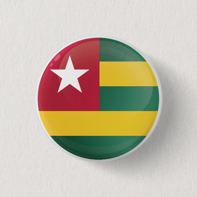 Badge Rond 2,50 Cm Indicateur d'icône tour Togo (Devant)