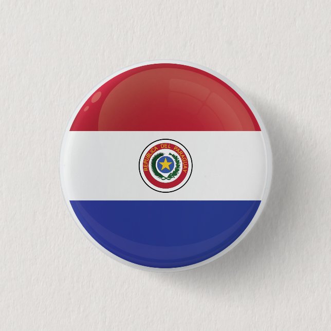 Badge Rond 2,50 Cm Indicateur Icône Arrondi Paraguay (Devant)