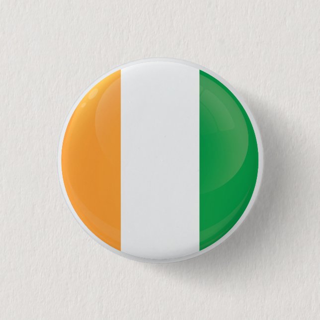 Badge Rond 2,50 Cm Indicateur Icône Ronde Irlande (Devant)