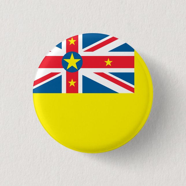 Badge Rond 2,50 Cm Indicateur Niue (Devant)