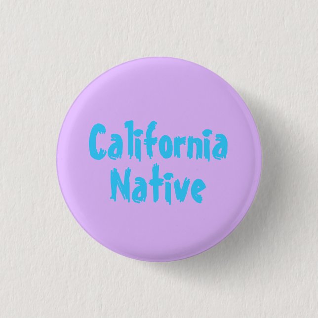 Badge Rond 2,50 Cm Indigène de la Californie (Devant)