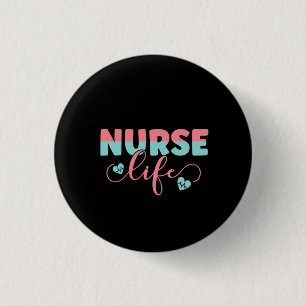 Badge Rond 2,50 Cm Infirmière Cadeau Infirmière Vie