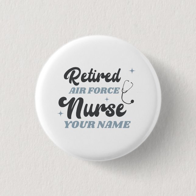 Badge Rond 2,50 Cm Infirmière de la Force aérienne retraitée (Devant)