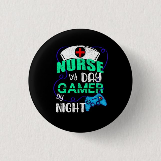 Badge Rond 2,50 Cm Infirmière par Jeu de jour par nuit, Jeux d'infirm (Devant)