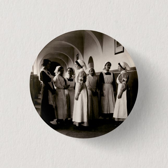 Badge Rond 2,50 Cm Infirmières d'Allemand de WWI (Devant)