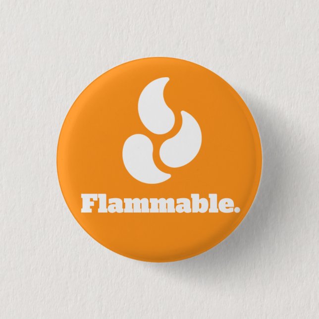 Badge Rond 2,50 Cm Inflammable - bouton rond (Devant)