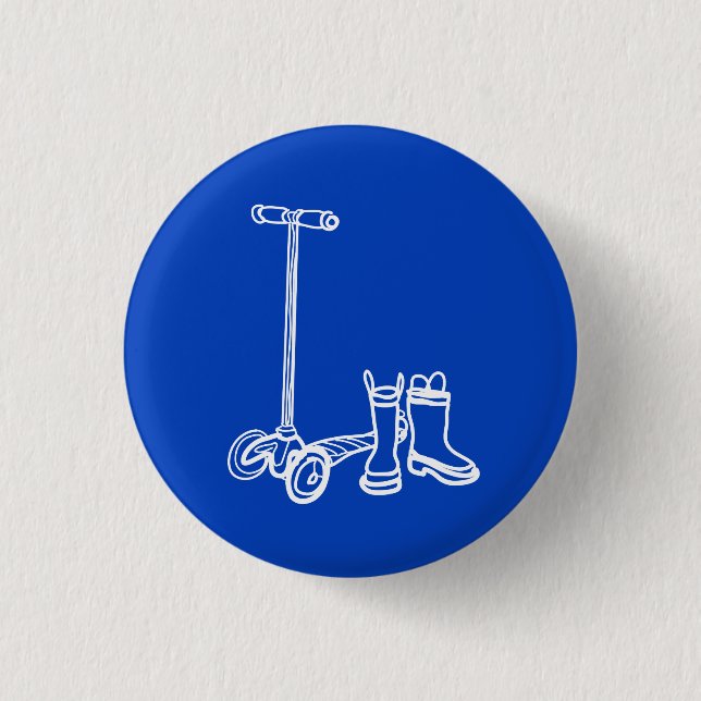 Badge Rond 2,50 Cm initialise qui filent le bouton (Devant)