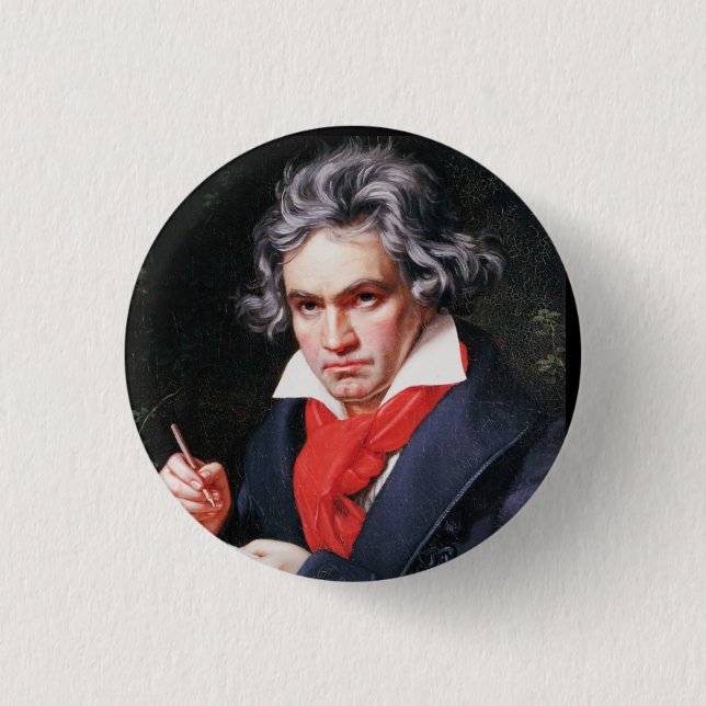 Badge Rond 2,50 Cm Inscription de Beethoven (Devant)