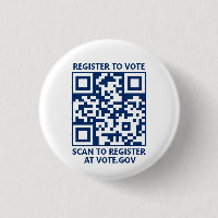 Inscrivez-vous pour voter code QR scannable bleu m