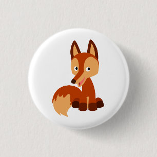 Badge Rond 2,50 Cm Insigne adroit mignon de bouton de Fox de bande