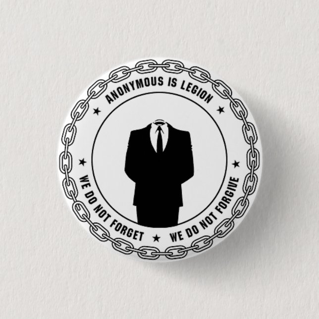 Badge Rond 2,50 Cm Insigne anonyme (Devant)