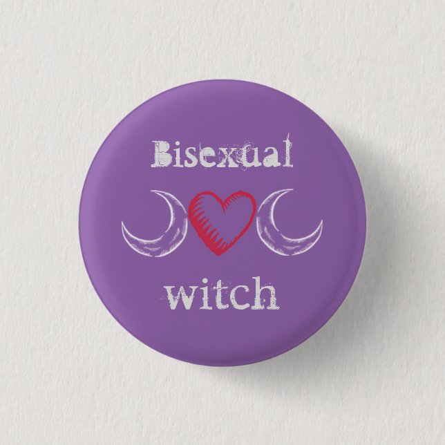 Badge Rond 2,50 Cm Insigne bisexuel de sorcière/ (Devant)