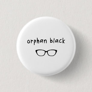 Badge Rond 2,50 Cm Insigne/bouton noirs orphelins - les verres de