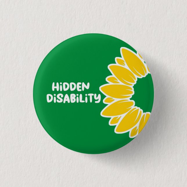 Badge Rond 2,50 Cm Insigne caché pour handicap (Devant)