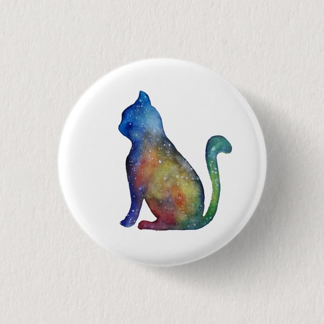 Badge Rond 2,50 Cm Insigne circulaire Star Cat (Devant)