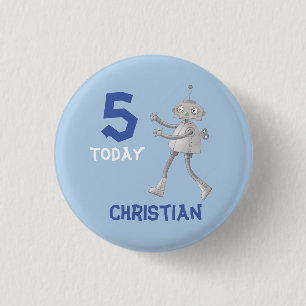 Badge Rond 2,50 Cm Insigne d'âge du robot