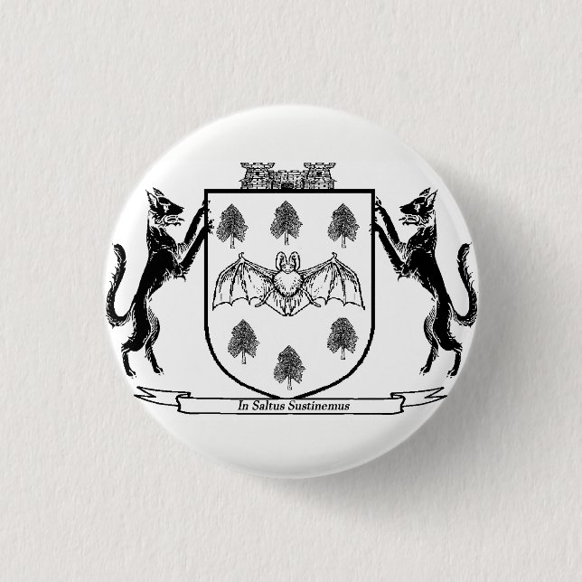 Badge Rond 2,50 Cm Insigne d'armoiries de Vampire (Devant)