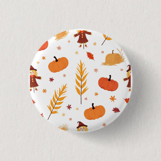 Badge Rond 2,50 Cm Insigne d'automne Citrouille Motif