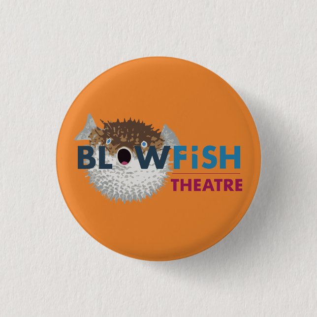 Badge Rond 2,50 Cm Insigne de Blowfish (Devant)