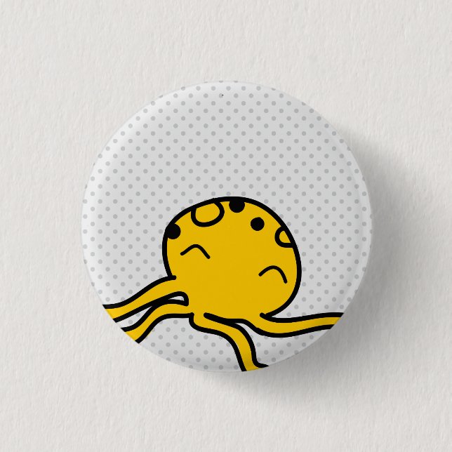 Badge Rond 2,50 Cm Insigne de bouton de poulpe (Devant)