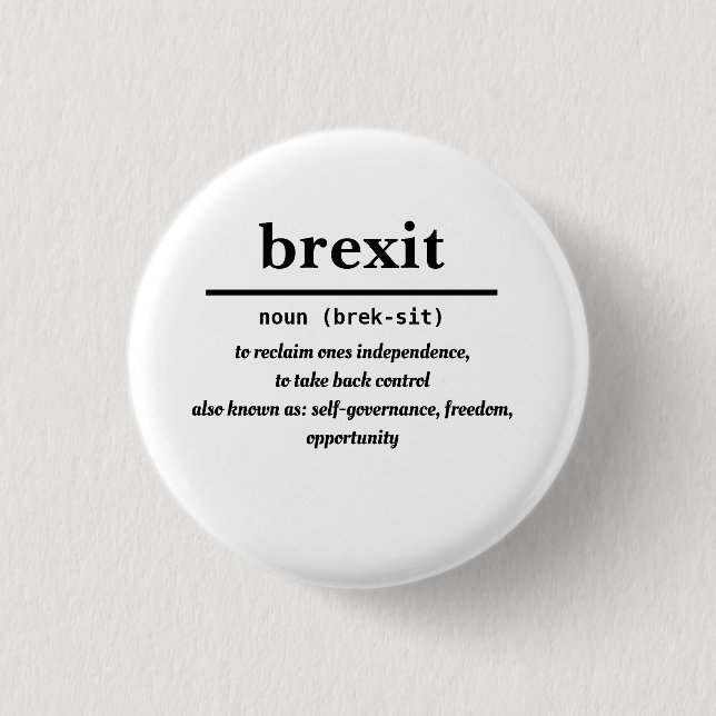 Badge Rond 2,50 Cm insigne de brexit (Devant)