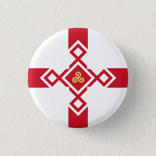 Badge Rond 2,50 Cm Insigne de l'Angleterre - croix Anglo-Celtique