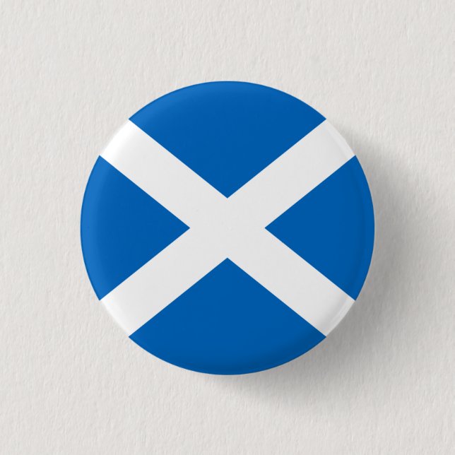 Badge Rond 2,50 Cm Insigne de l'Ecosse - croix de St Andrew (Devant)
