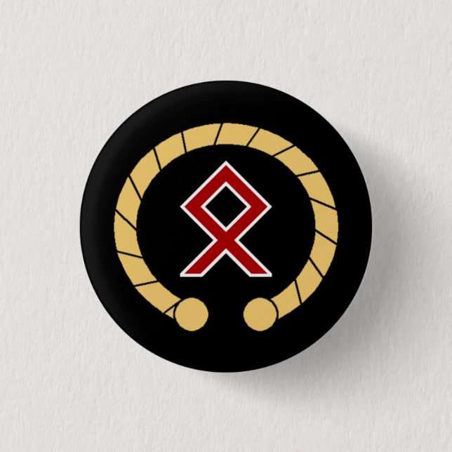Badge Rond 2,50 Cm Insigne de NordoCeltic - Torc et Rune (Devant)