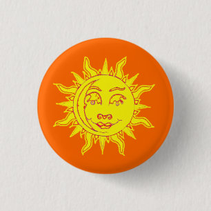 Badge Rond 2,50 Cm Insigne de Pin de bouton de motif de Sun