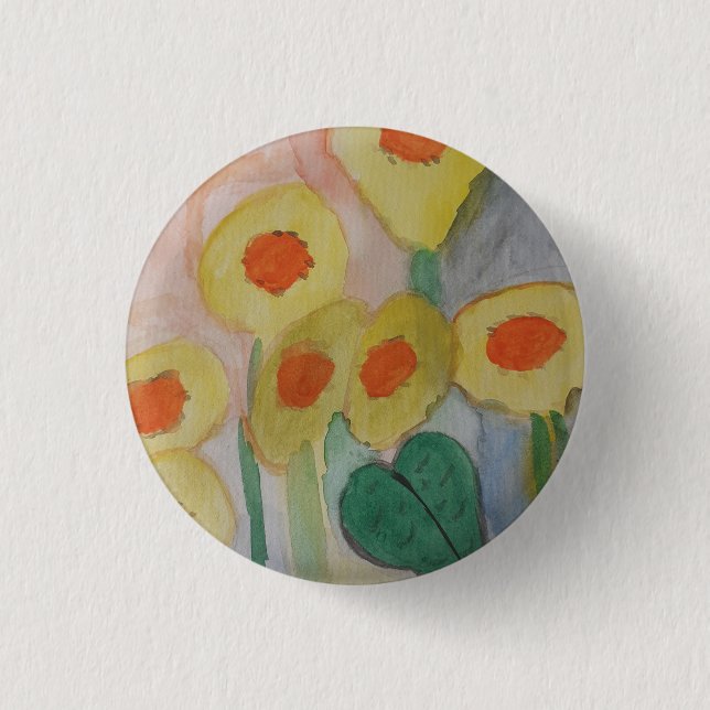 Badge Rond 2,50 Cm Insigne de tournesol Abstrait (Devant)