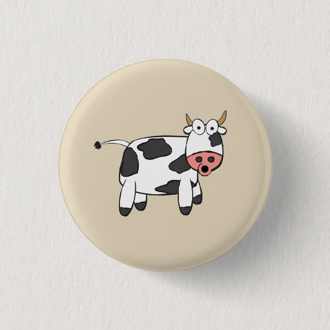 Badge Rond 2,50 Cm Insigne de vache (Devant)