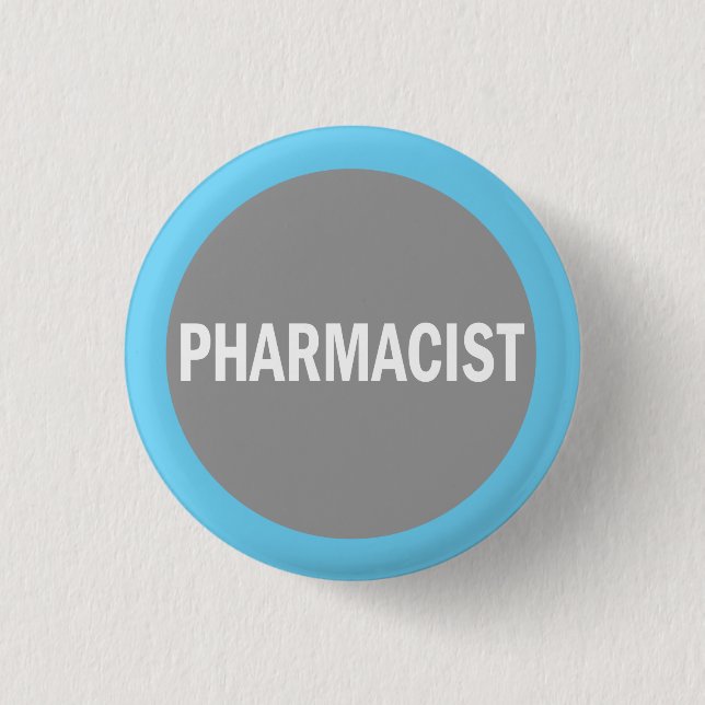 Badge Rond 2,50 Cm Insigne d'identification d'hôpital de pharmacien (Devant)
