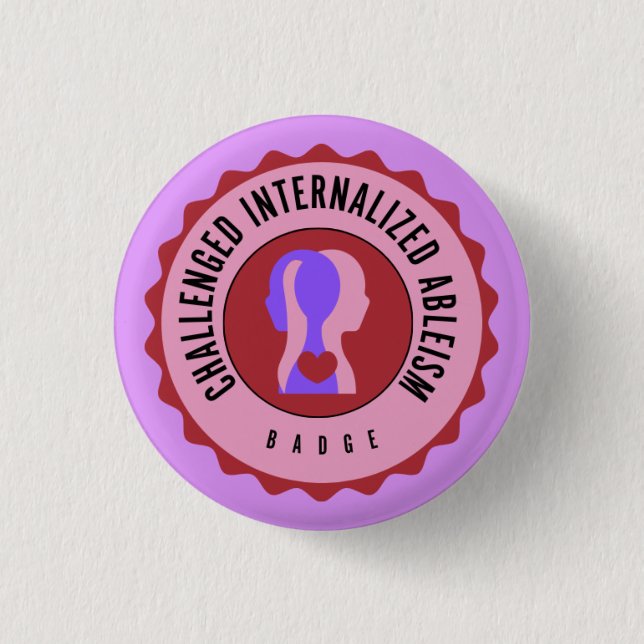 Badge Rond 2,50 Cm Insigne d'internalisation compliqué (Devant)