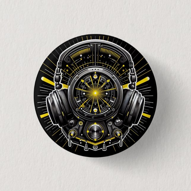 Badge Rond 2,50 Cm Insigne DJ (Devant)