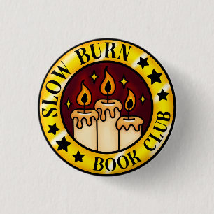 Badge Rond 2,50 Cm Insigne du club de livres de brûlure lente