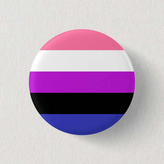 Badge Rond 2,50 Cm Insigne du drapeau de Genderfluide (Devant)