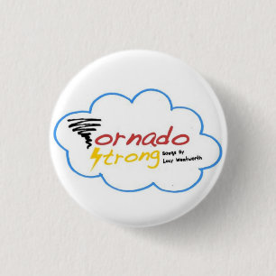 Badge Rond 2,50 Cm Insigne fort de logo de tornade