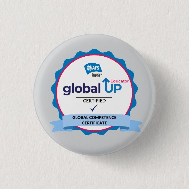 Badge Rond 2,50 Cm Insigne Global Up Educator (Devant)