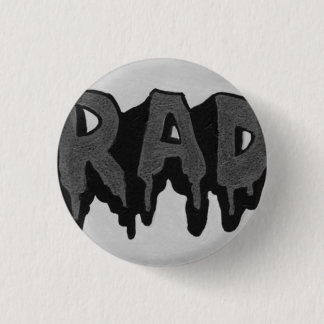 Badge Rond 2,50 Cm Insigne grunge noir et blanc de "rad"
